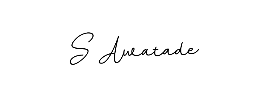 Use a signature maker to create a handwritten signature online. With this signature software, you can design (BallpointsItalic-DORy9) your own signature for name S Awatade. S Awatade signature style 11 images and pictures png