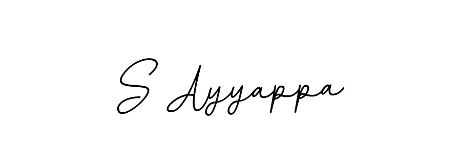 How to make S Ayyappa name signature. Use BallpointsItalic-DORy9 style for creating short signs online. This is the latest handwritten sign. S Ayyappa signature style 11 images and pictures png