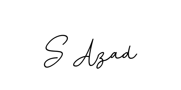 Design your own signature with our free online signature maker. With this signature software, you can create a handwritten (BallpointsItalic-DORy9) signature for name S Azad. S Azad signature style 11 images and pictures png