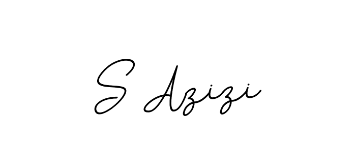 Use a signature maker to create a handwritten signature online. With this signature software, you can design (BallpointsItalic-DORy9) your own signature for name S Azizi. S Azizi signature style 11 images and pictures png