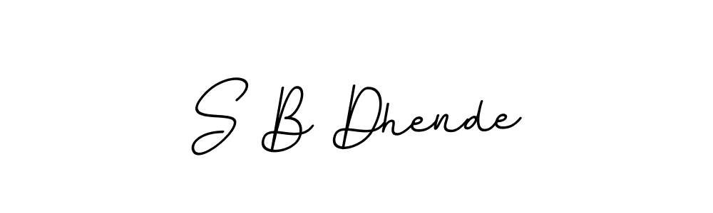 The best way (BallpointsItalic-DORy9) to make a short signature is to pick only two or three words in your name. The name S B Dhende include a total of six letters. For converting this name. S B Dhende signature style 11 images and pictures png