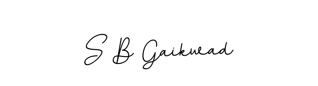 Make a beautiful signature design for name S B Gaikwad. With this signature (BallpointsItalic-DORy9) style, you can create a handwritten signature for free. S B Gaikwad signature style 11 images and pictures png