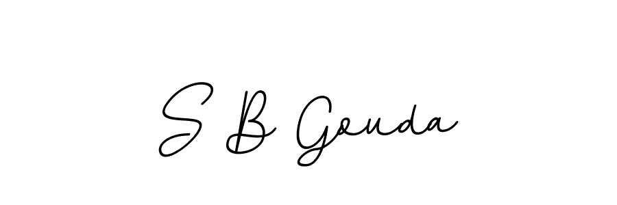 The best way (BallpointsItalic-DORy9) to make a short signature is to pick only two or three words in your name. The name S B Gouda include a total of six letters. For converting this name. S B Gouda signature style 11 images and pictures png
