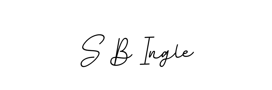 Create a beautiful signature design for name S B Ingle. With this signature (BallpointsItalic-DORy9) fonts, you can make a handwritten signature for free. S B Ingle signature style 11 images and pictures png