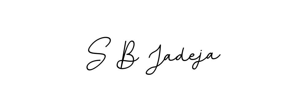 You should practise on your own different ways (BallpointsItalic-DORy9) to write your name (S B Jadeja) in signature. don't let someone else do it for you. S B Jadeja signature style 11 images and pictures png