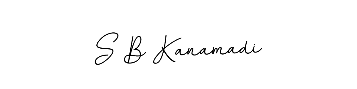 Make a beautiful signature design for name S B Kanamadi. With this signature (BallpointsItalic-DORy9) style, you can create a handwritten signature for free. S B Kanamadi signature style 11 images and pictures png