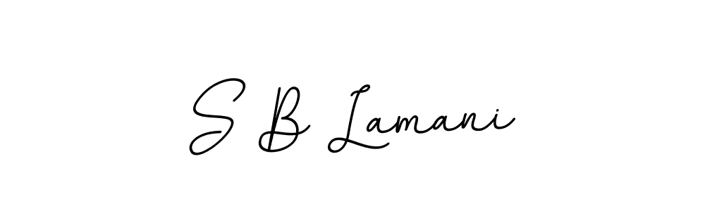 BallpointsItalic-DORy9 is a professional signature style that is perfect for those who want to add a touch of class to their signature. It is also a great choice for those who want to make their signature more unique. Get S B Lamani name to fancy signature for free. S B Lamani signature style 11 images and pictures png