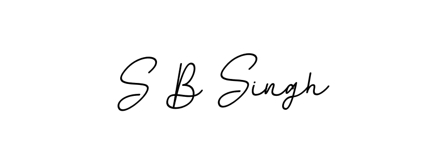 Design your own signature with our free online signature maker. With this signature software, you can create a handwritten (BallpointsItalic-DORy9) signature for name S B Singh. S B Singh signature style 11 images and pictures png