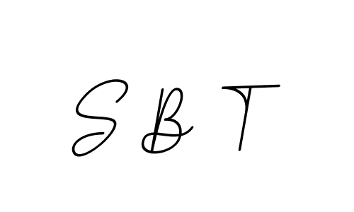 The best way (BallpointsItalic-DORy9) to make a short signature is to pick only two or three words in your name. The name S B T include a total of six letters. For converting this name. S B T signature style 11 images and pictures png