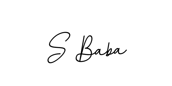 You should practise on your own different ways (BallpointsItalic-DORy9) to write your name (S Baba) in signature. don't let someone else do it for you. S Baba signature style 11 images and pictures png
