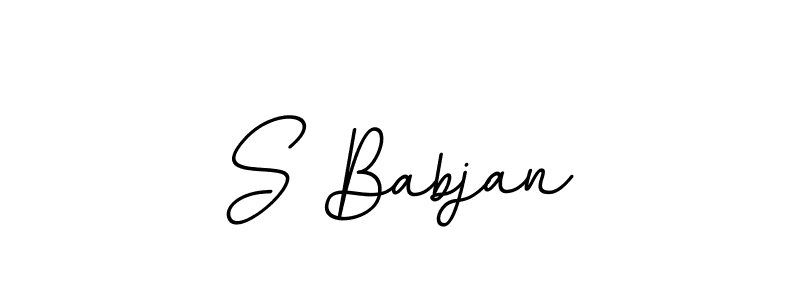 How to make S Babjan name signature. Use BallpointsItalic-DORy9 style for creating short signs online. This is the latest handwritten sign. S Babjan signature style 11 images and pictures png