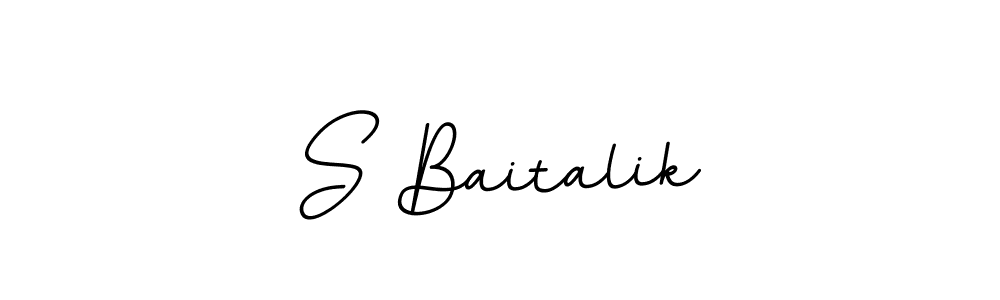 Make a beautiful signature design for name S Baitalik. With this signature (BallpointsItalic-DORy9) style, you can create a handwritten signature for free. S Baitalik signature style 11 images and pictures png