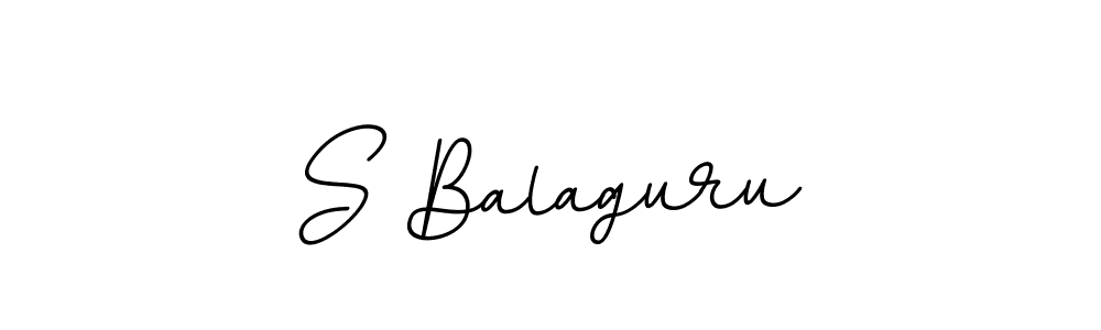 Design your own signature with our free online signature maker. With this signature software, you can create a handwritten (BallpointsItalic-DORy9) signature for name S Balaguru. S Balaguru signature style 11 images and pictures png