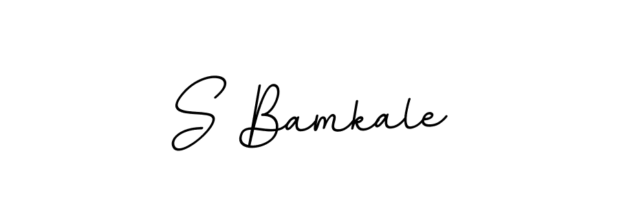 Create a beautiful signature design for name S Bamkale. With this signature (BallpointsItalic-DORy9) fonts, you can make a handwritten signature for free. S Bamkale signature style 11 images and pictures png