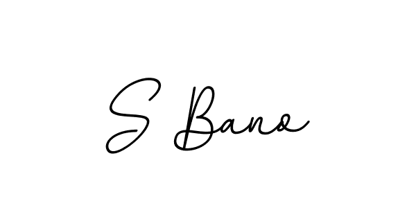 Use a signature maker to create a handwritten signature online. With this signature software, you can design (BallpointsItalic-DORy9) your own signature for name S Bano. S Bano signature style 11 images and pictures png