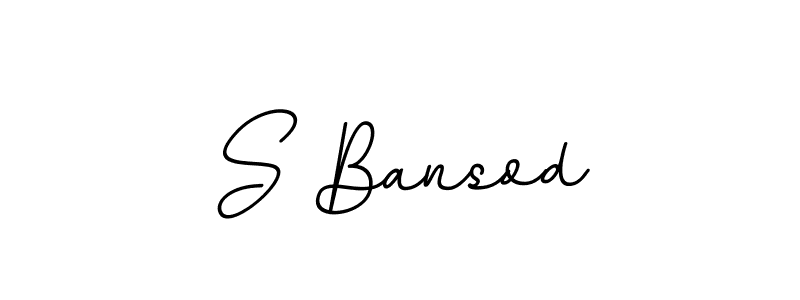 Design your own signature with our free online signature maker. With this signature software, you can create a handwritten (BallpointsItalic-DORy9) signature for name S Bansod. S Bansod signature style 11 images and pictures png
