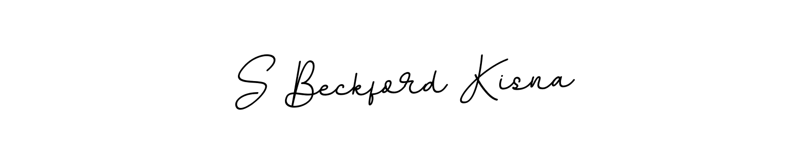 How to make S Beckford Kisna name signature. Use BallpointsItalic-DORy9 style for creating short signs online. This is the latest handwritten sign. S Beckford Kisna signature style 11 images and pictures png