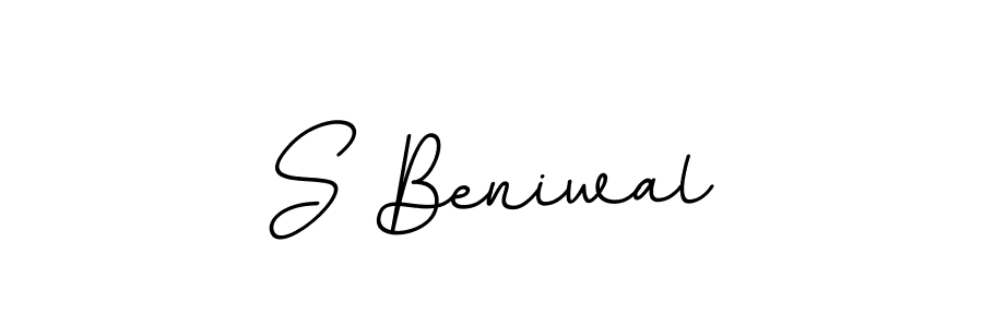 Make a beautiful signature design for name S Beniwal. With this signature (BallpointsItalic-DORy9) style, you can create a handwritten signature for free. S Beniwal signature style 11 images and pictures png