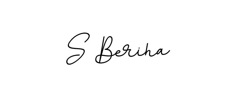 Design your own signature with our free online signature maker. With this signature software, you can create a handwritten (BallpointsItalic-DORy9) signature for name S Beriha. S Beriha signature style 11 images and pictures png