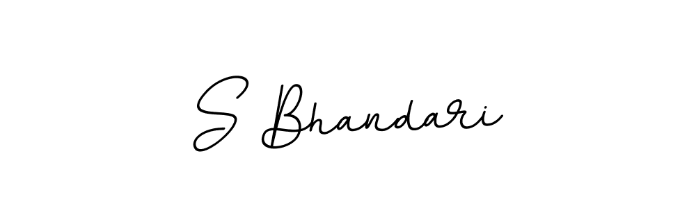 The best way (BallpointsItalic-DORy9) to make a short signature is to pick only two or three words in your name. The name S Bhandari include a total of six letters. For converting this name. S Bhandari signature style 11 images and pictures png