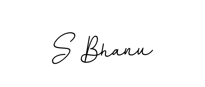 You should practise on your own different ways (BallpointsItalic-DORy9) to write your name (S Bhanu) in signature. don't let someone else do it for you. S Bhanu signature style 11 images and pictures png