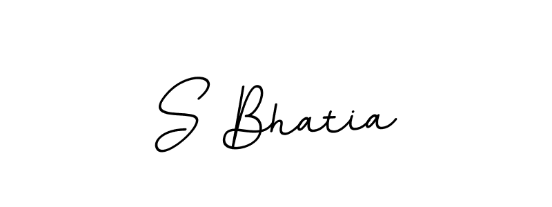 Create a beautiful signature design for name S Bhatia. With this signature (BallpointsItalic-DORy9) fonts, you can make a handwritten signature for free. S Bhatia signature style 11 images and pictures png