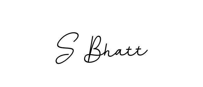 Design your own signature with our free online signature maker. With this signature software, you can create a handwritten (BallpointsItalic-DORy9) signature for name S Bhatt. S Bhatt signature style 11 images and pictures png