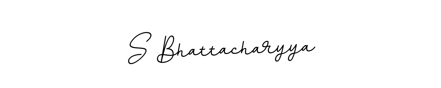 You should practise on your own different ways (BallpointsItalic-DORy9) to write your name (S Bhattacharyya) in signature. don't let someone else do it for you. S Bhattacharyya signature style 11 images and pictures png