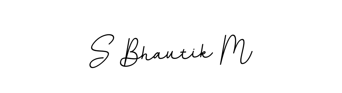 Design your own signature with our free online signature maker. With this signature software, you can create a handwritten (BallpointsItalic-DORy9) signature for name S Bhautik M. S Bhautik M signature style 11 images and pictures png