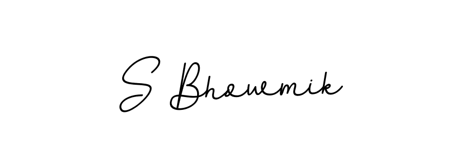 Make a beautiful signature design for name S Bhowmik. With this signature (BallpointsItalic-DORy9) style, you can create a handwritten signature for free. S Bhowmik signature style 11 images and pictures png