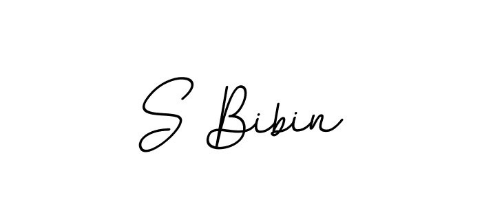 Create a beautiful signature design for name S Bibin. With this signature (BallpointsItalic-DORy9) fonts, you can make a handwritten signature for free. S Bibin signature style 11 images and pictures png