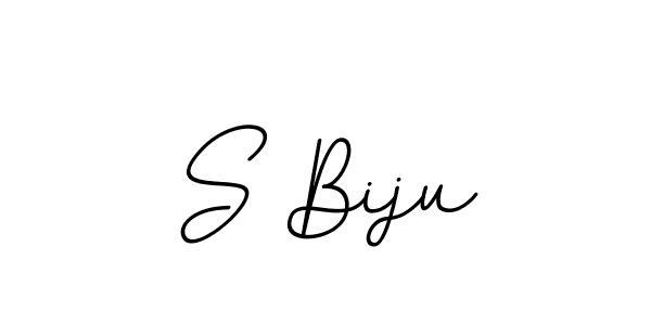 The best way (BallpointsItalic-DORy9) to make a short signature is to pick only two or three words in your name. The name S Biju include a total of six letters. For converting this name. S Biju signature style 11 images and pictures png