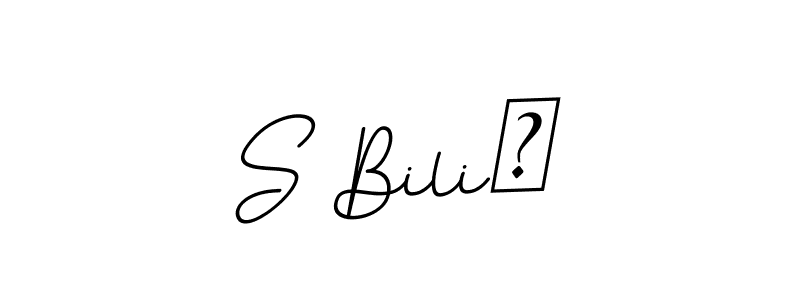 Create a beautiful signature design for name S Bilić. With this signature (BallpointsItalic-DORy9) fonts, you can make a handwritten signature for free. S Bilić signature style 11 images and pictures png