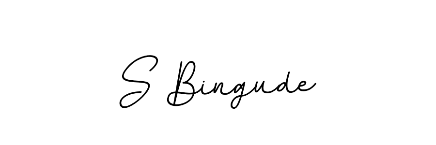 The best way (BallpointsItalic-DORy9) to make a short signature is to pick only two or three words in your name. The name S Bingude include a total of six letters. For converting this name. S Bingude signature style 11 images and pictures png