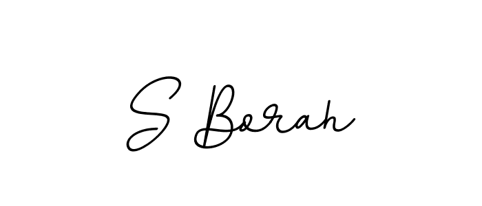 Design your own signature with our free online signature maker. With this signature software, you can create a handwritten (BallpointsItalic-DORy9) signature for name S Borah. S Borah signature style 11 images and pictures png