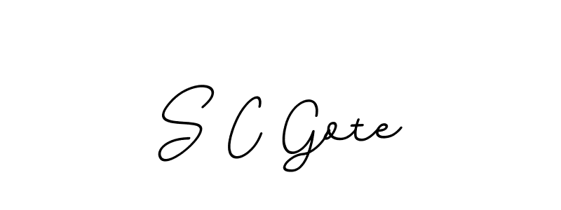 How to make S C Gote name signature. Use BallpointsItalic-DORy9 style for creating short signs online. This is the latest handwritten sign. S C Gote signature style 11 images and pictures png