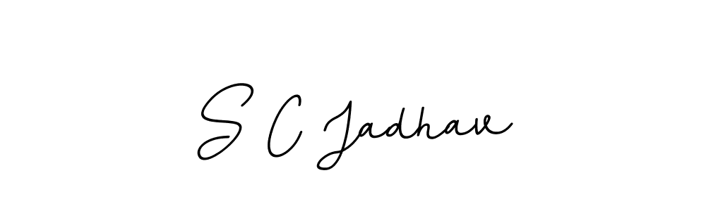 Use a signature maker to create a handwritten signature online. With this signature software, you can design (BallpointsItalic-DORy9) your own signature for name S C Jadhav. S C Jadhav signature style 11 images and pictures png