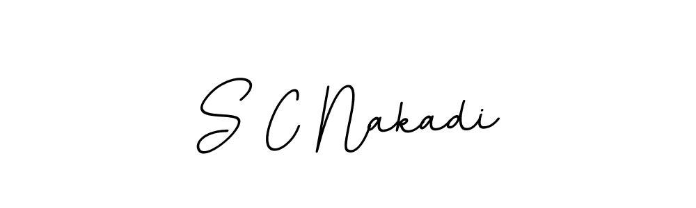 You should practise on your own different ways (BallpointsItalic-DORy9) to write your name (S C Nakadi) in signature. don't let someone else do it for you. S C Nakadi signature style 11 images and pictures png