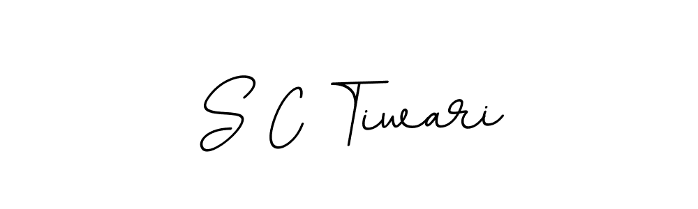 Create a beautiful signature design for name S C Tiwari. With this signature (BallpointsItalic-DORy9) fonts, you can make a handwritten signature for free. S C Tiwari signature style 11 images and pictures png