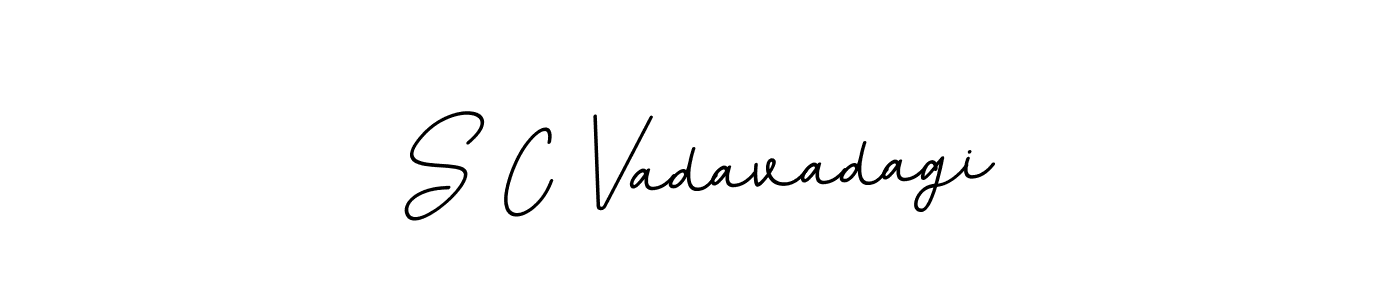 Create a beautiful signature design for name S C Vadavadagi. With this signature (BallpointsItalic-DORy9) fonts, you can make a handwritten signature for free. S C Vadavadagi signature style 11 images and pictures png