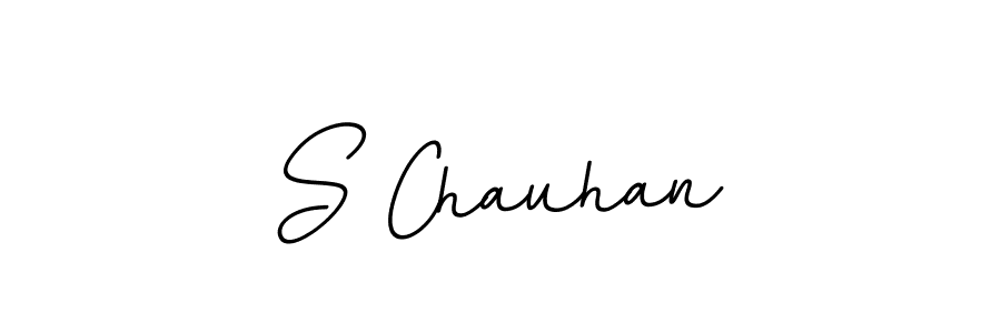 Make a beautiful signature design for name S Chauhan. With this signature (BallpointsItalic-DORy9) style, you can create a handwritten signature for free. S Chauhan signature style 11 images and pictures png