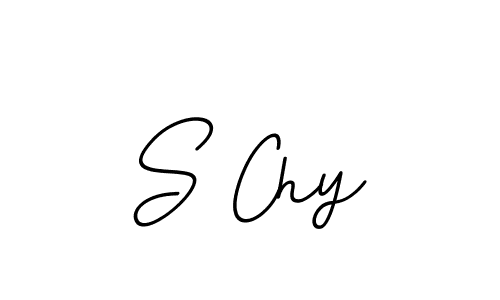 Make a beautiful signature design for name S Chy. With this signature (BallpointsItalic-DORy9) style, you can create a handwritten signature for free. S Chy signature style 11 images and pictures png