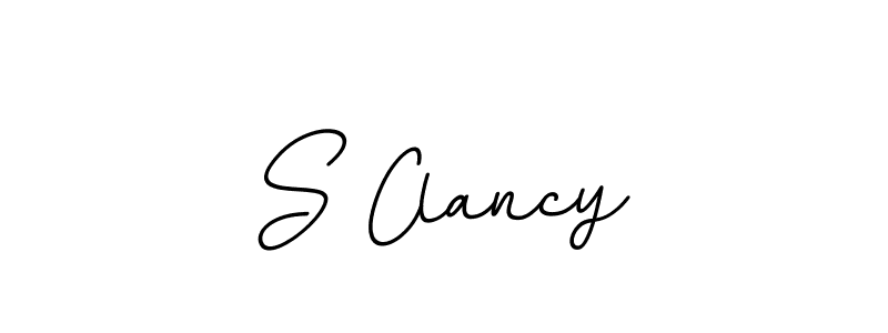 You should practise on your own different ways (BallpointsItalic-DORy9) to write your name (S Clancy) in signature. don't let someone else do it for you. S Clancy signature style 11 images and pictures png