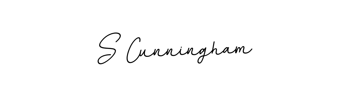 Make a beautiful signature design for name S Cunningham. With this signature (BallpointsItalic-DORy9) style, you can create a handwritten signature for free. S Cunningham signature style 11 images and pictures png