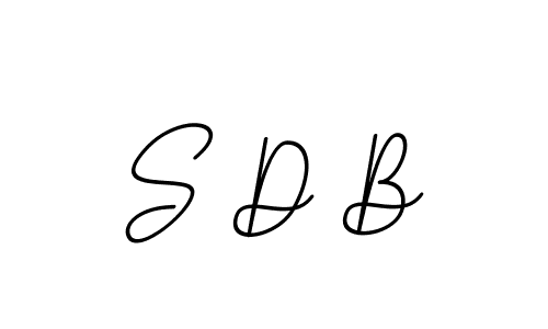 The best way (BallpointsItalic-DORy9) to make a short signature is to pick only two or three words in your name. The name S D B include a total of six letters. For converting this name. S D B signature style 11 images and pictures png