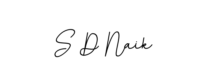 How to make S D Naik name signature. Use BallpointsItalic-DORy9 style for creating short signs online. This is the latest handwritten sign. S D Naik signature style 11 images and pictures png