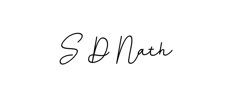 The best way (BallpointsItalic-DORy9) to make a short signature is to pick only two or three words in your name. The name S D Nath include a total of six letters. For converting this name. S D Nath signature style 11 images and pictures png