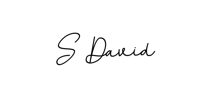 Make a beautiful signature design for name S David. With this signature (BallpointsItalic-DORy9) style, you can create a handwritten signature for free. S David signature style 11 images and pictures png