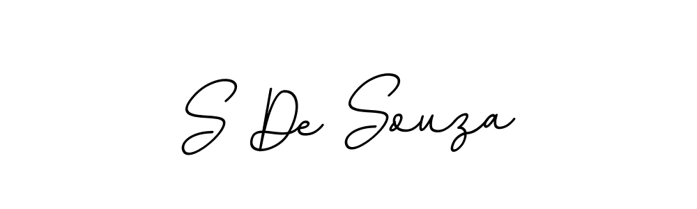Design your own signature with our free online signature maker. With this signature software, you can create a handwritten (BallpointsItalic-DORy9) signature for name S De Souza. S De Souza signature style 11 images and pictures png