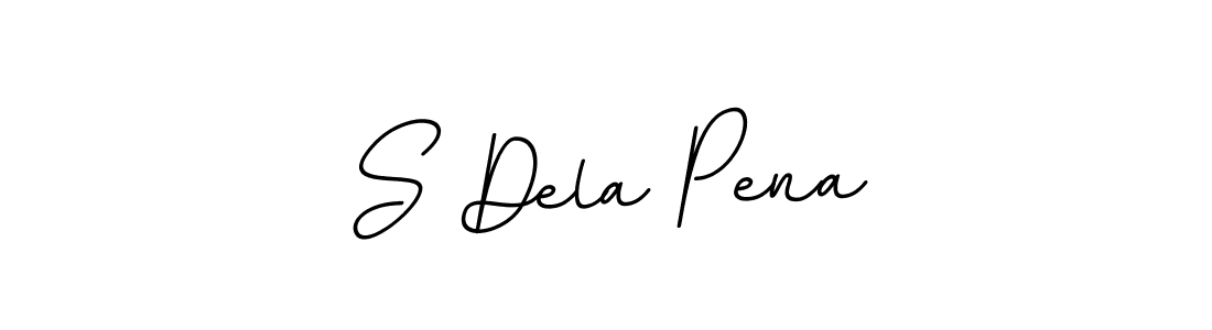 You should practise on your own different ways (BallpointsItalic-DORy9) to write your name (S Dela Pena) in signature. don't let someone else do it for you. S Dela Pena signature style 11 images and pictures png